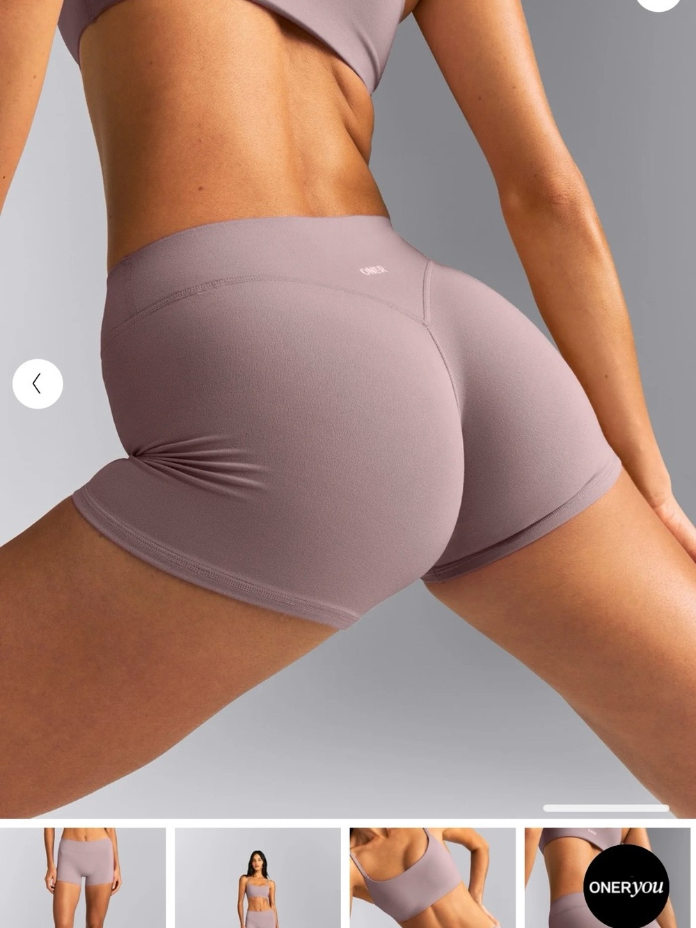 Oner Active Softmotion Mid Rise Micro Shorts (dusty purple) - Picture 3 of 6